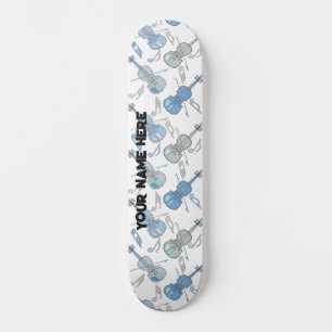 Skateboard Violin Music Notes