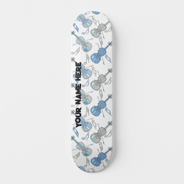 Skateboard Violin Music Notes (Anverso)