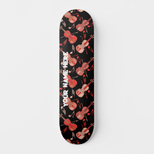 Skateboard Violin Music Notes