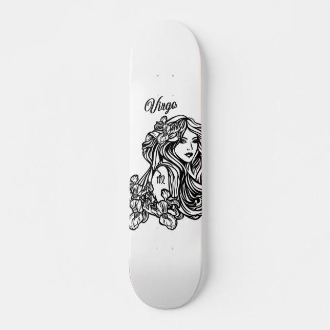 Skateboard Virgo El Zodiaco Virgen (Anverso )