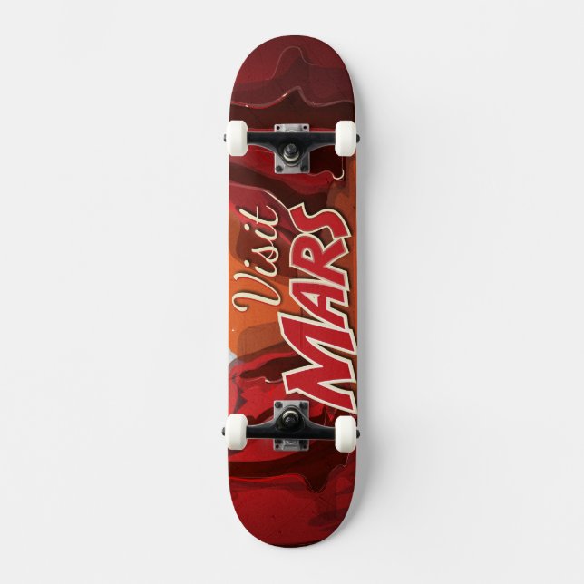 Skateboard Visite el afiche de Mars Vintage (Anverso)