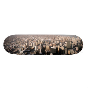 Skateboard Vista panorámica de la ciudad