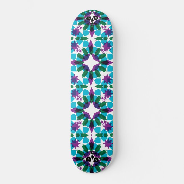 Skateboard Vitral de Keren Richter (Anverso)