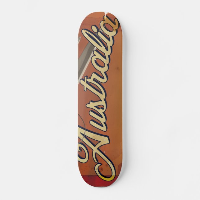 Skateboard Volar Al Poster De Australia (Anverso)