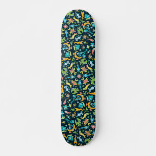 Skateboard Vorácidos animales marinos en un diseño de patr