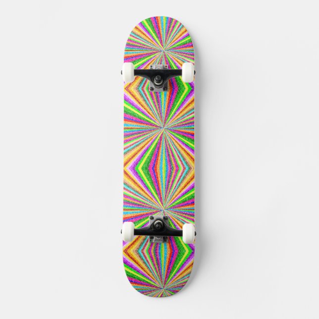 Skateboard Vortex psicodélico (Anverso)