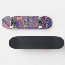 Skateboard Vórtice Colorido Abstracto Espiral Fractal Hipnóti