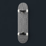 Skateboard WAB Echo D<br><div class="desc">cubierta de skateboard con motivos de rombo con ramas de colores blanco y negro</div>