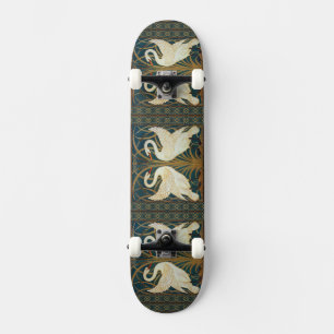 Skateboard Walter Crane Swan, Rush E Iris Art Nouveau