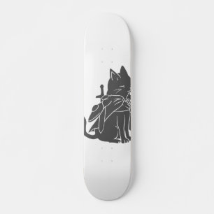 Skateboard Warrior cat silhouette - Choose background color
