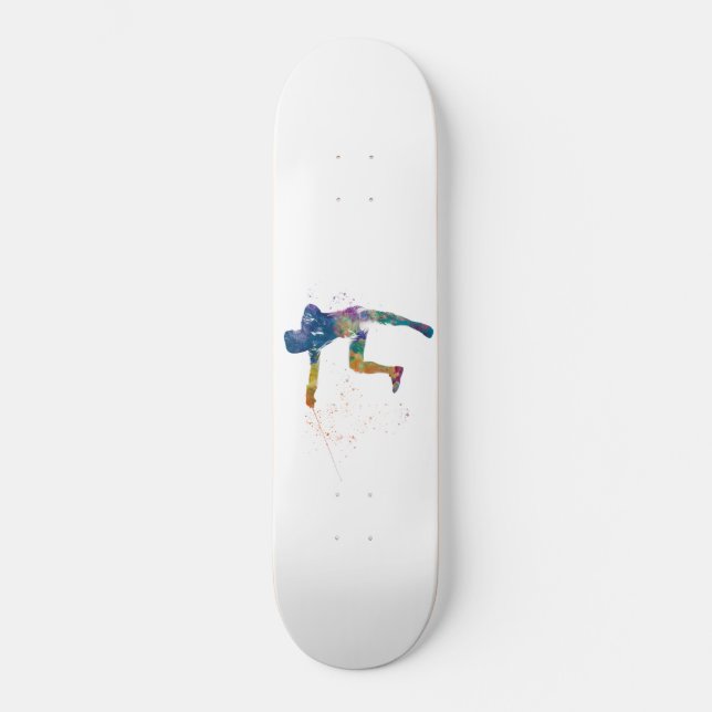 Skateboard watercolor fencing (Anverso)