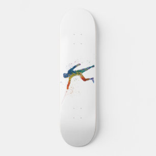 Skateboard watercolor fencing