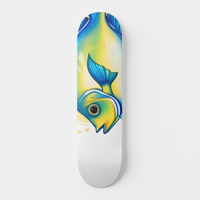 Skateboard Watercolor Series: Angelfish (Anverso)