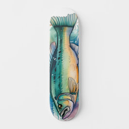 Skateboard Watercolor Series: Bass