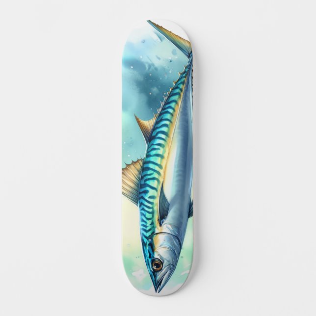 Skateboard Watercolor Series: Mackerel (Anverso)