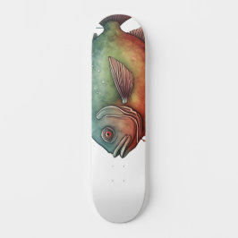 Skateboard Watercolor Series: Piranha