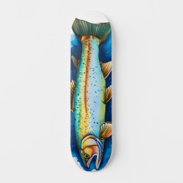 Skateboard Watercolor Series: Trout/Salmon