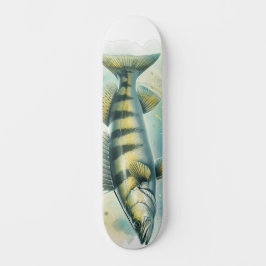 Skateboard Watercolor Series: Zander/Walleye