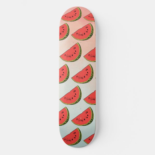 Skateboard Watermelon Fruit Art (Anverso)
