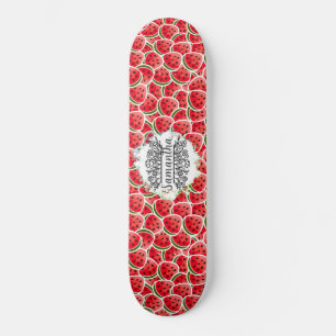 Skateboard Watermelon Watercolor rosa