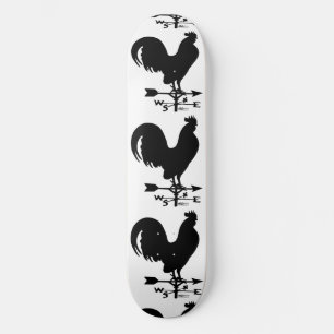 Skateboard Weathervane Rooster