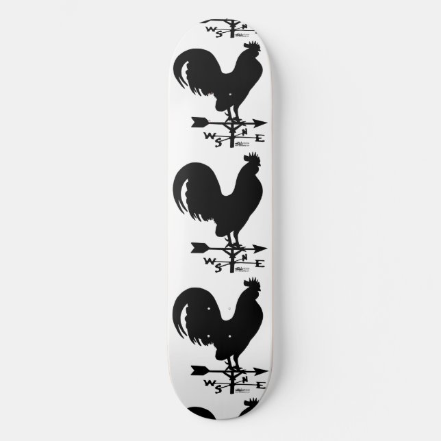 Skateboard Weathervane Rooster (Anverso)