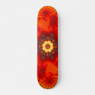 Skateboard Web de fuego - Arte fractal