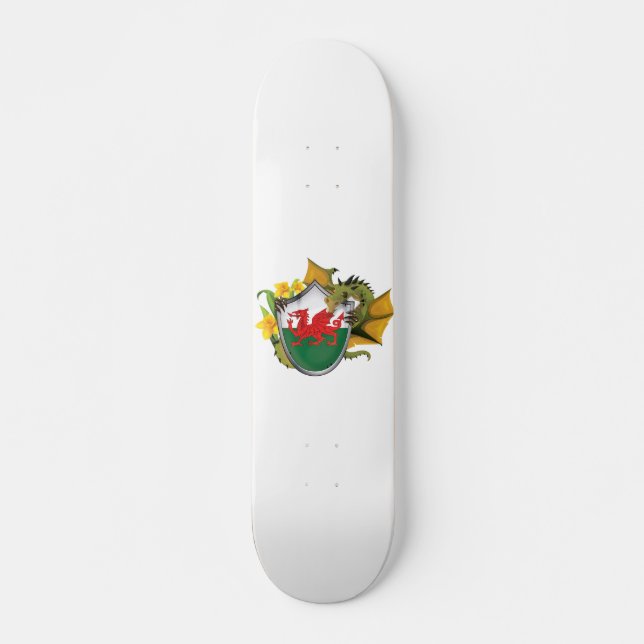 Skateboard Welsh Dragon Flag (Anverso )