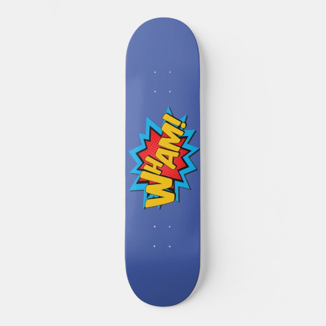 Skateboard - ¡Wham! Azul (Anverso)