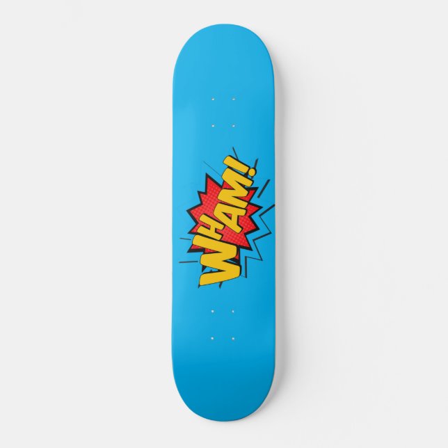 Skateboard - ¡Wham! Azul cielo (Anverso)