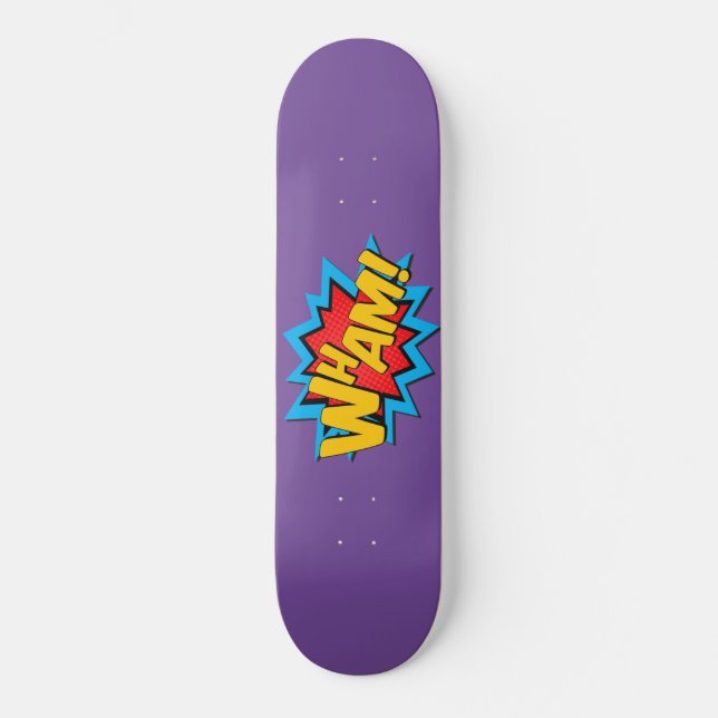 Skateboard - ¡Wham! Morado (Anverso)