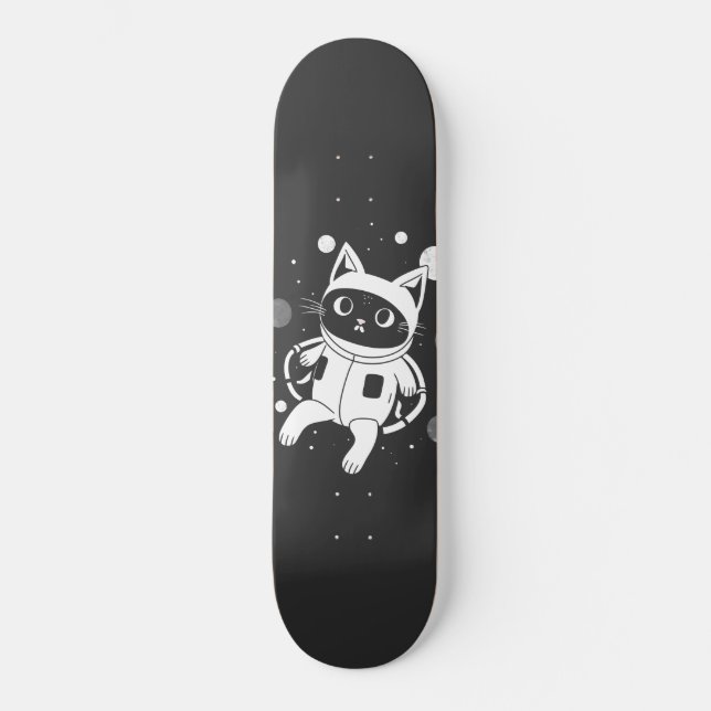 Skateboard Whiskers en el espacio (Anverso)