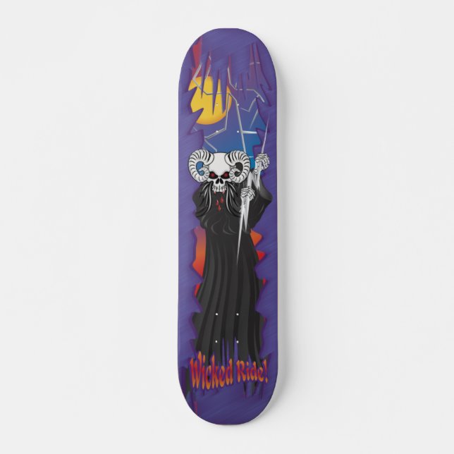 Skateboard Wicks Skull (Anverso )
