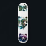 Skateboard Wilderness Grizzly Bears<br><div class="desc"># fierce acuarela salvaje osos osos pardos.</div>