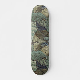 Skateboard William Morris Acanthus Sage Flor Floral Botánica