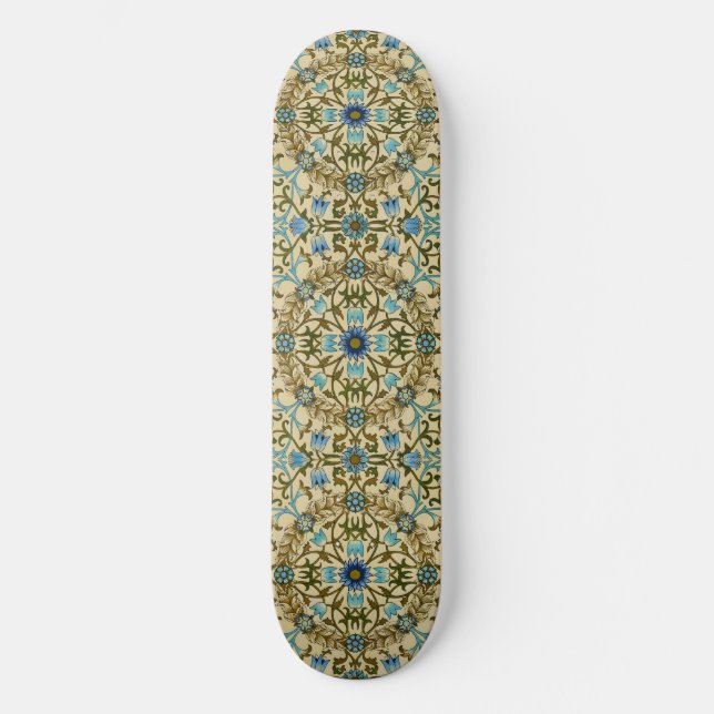Skateboard William Morris Antique 1873 Vine & Floral Pattern (Anverso)