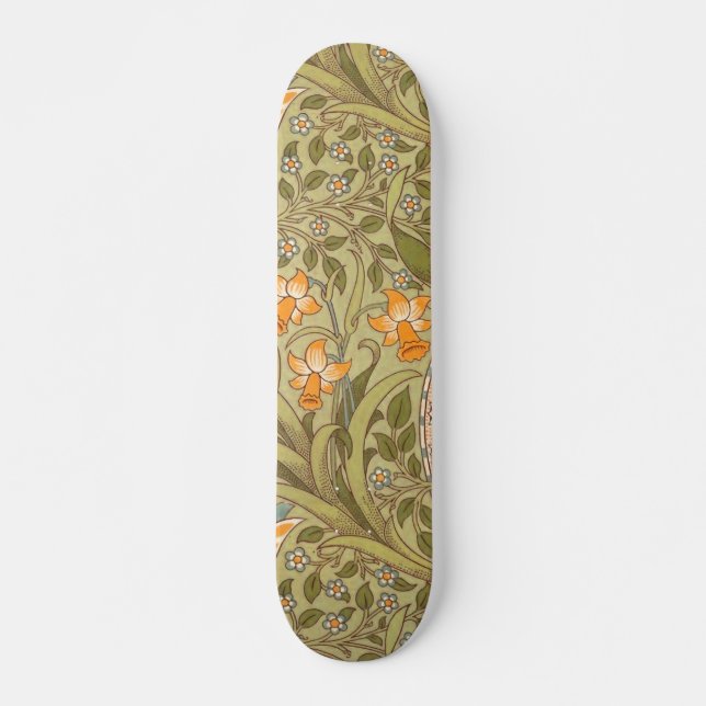 Skateboard William Morris Daffodil Garden Flor Classic Bota (Anverso )