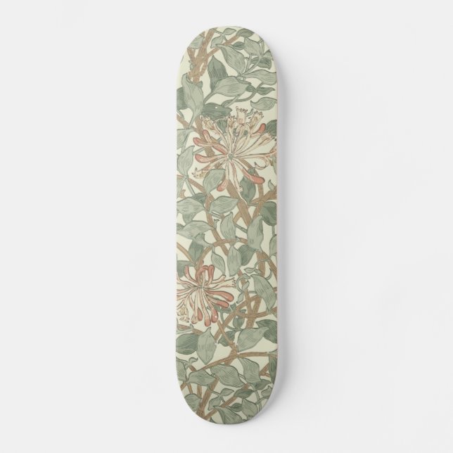 Skateboard William Morris Honeysuckle Flower Wallpaper (Anverso)