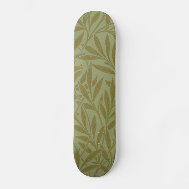 Skateboard William Morris Willow Antiguo Arte de Vino de Hoja (Anverso)