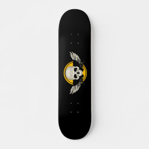 Skateboard Wing Skull - AMARILLO