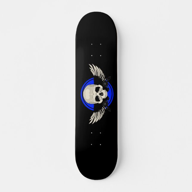 Skateboard Wing Skull - BLUE (Anverso )