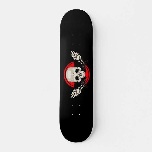 Skateboard Wing Skull - RED (Anverso )