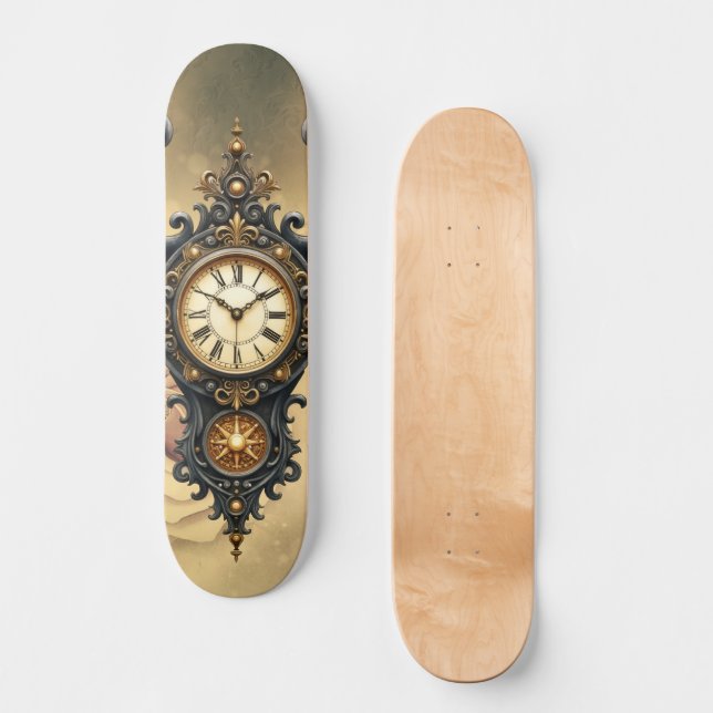 Skateboard Wings of Eternity – The Timeless Guardian.  (Anverso)