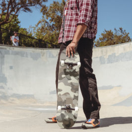 Skateboard Winter Military Camouflage Pattern