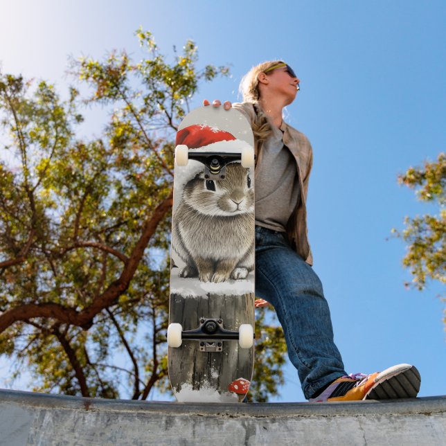 Skateboard Winter Santa Bunny Wonderland (Exterior 1)
