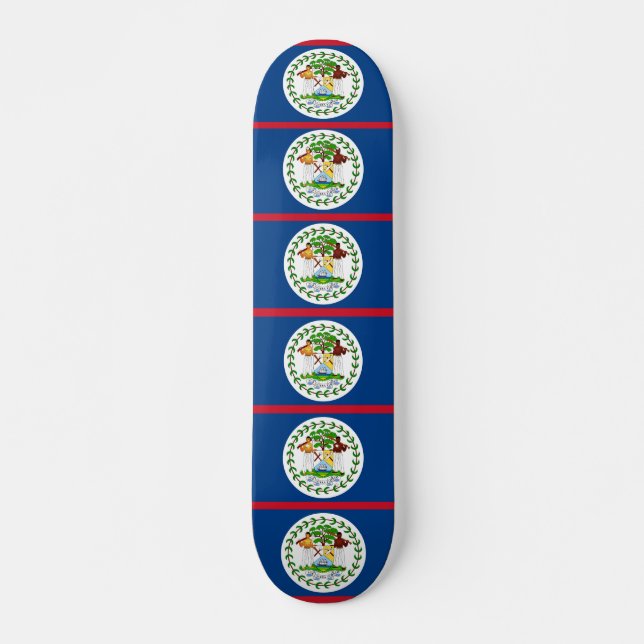 Skateboard with flag of Belize (Anverso )