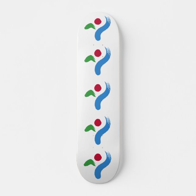 Skateboard with flag of Seoul, South Korea (Anverso )