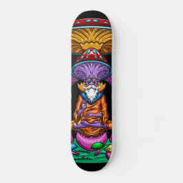 Skateboard Wizard Mushroom Head