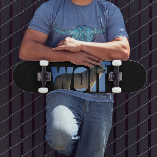 Skateboard Wolf Animal Simple Modern Blue Sky Photograph