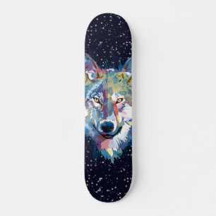 Skateboard Wolf - Skateboard de Lobo Oscuro 